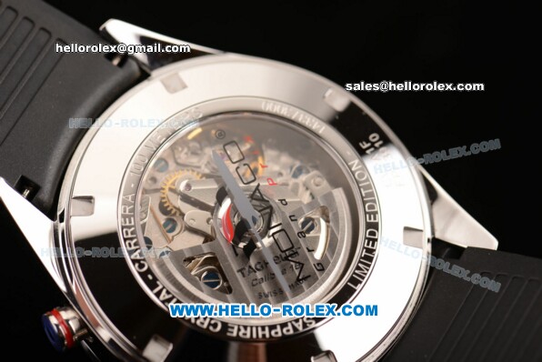 Tag Heuer Carrera Calibre 16 Day Date Chronograph Limited Edition Monaco Grand Prix Swiss Valjoux 7750 Automatic Steel Case with Black Dial and Stick Markers - 2013 New - Click Image to Close